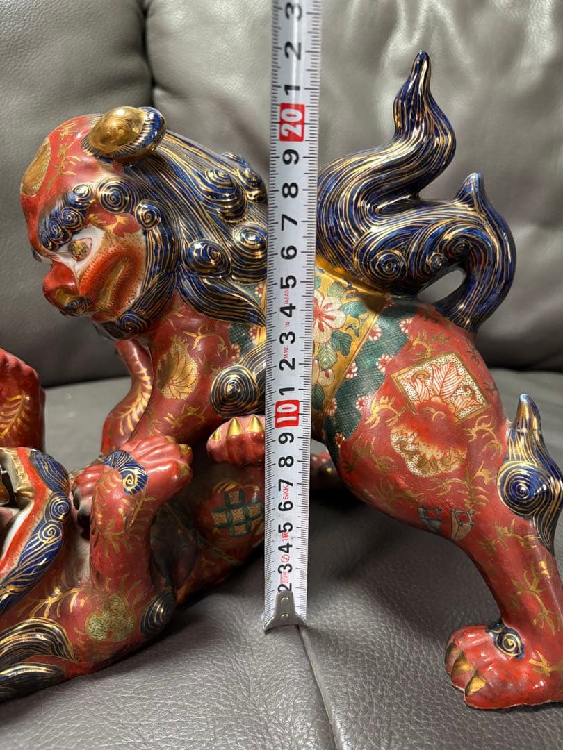 獅子　絡み獅子 戯れ獅子　置物