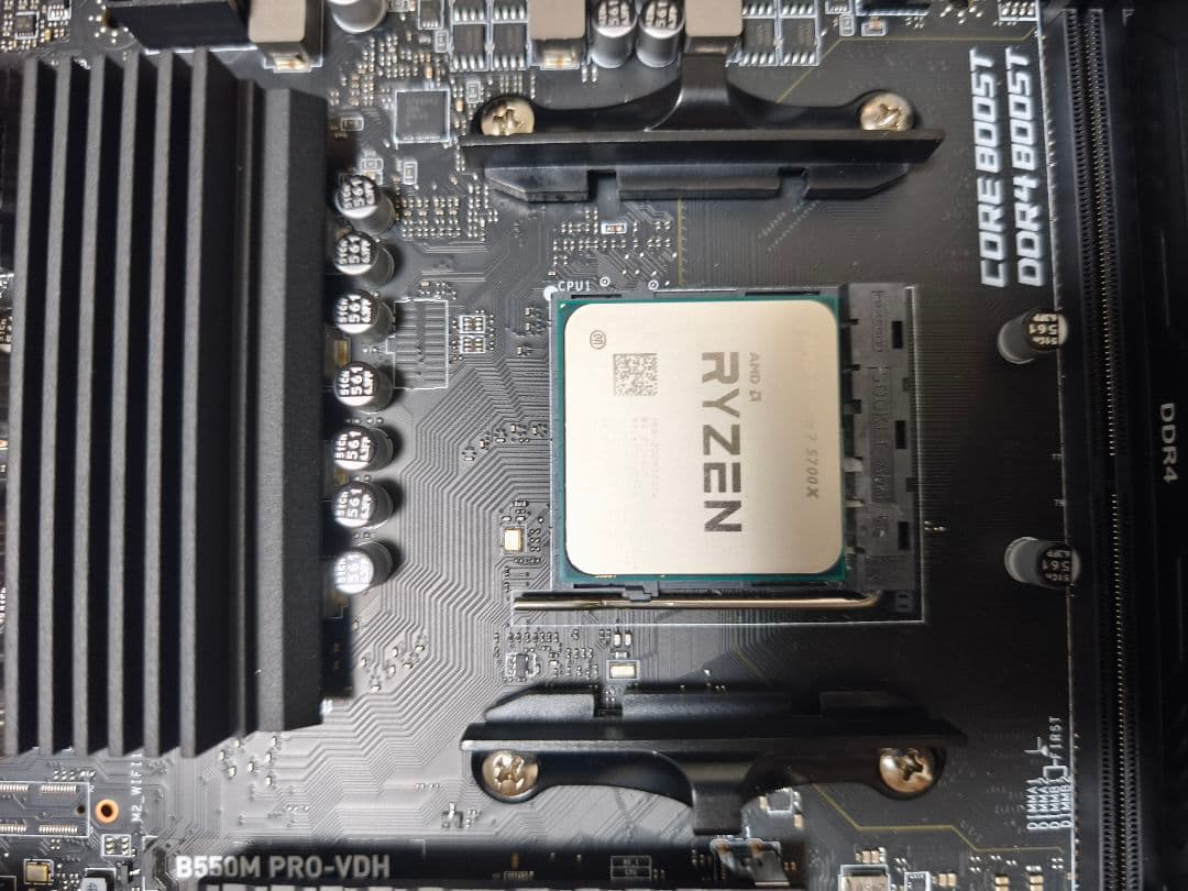 ryzen7 5700x、メモリ、マザーボード　m.2ssd 4点セット