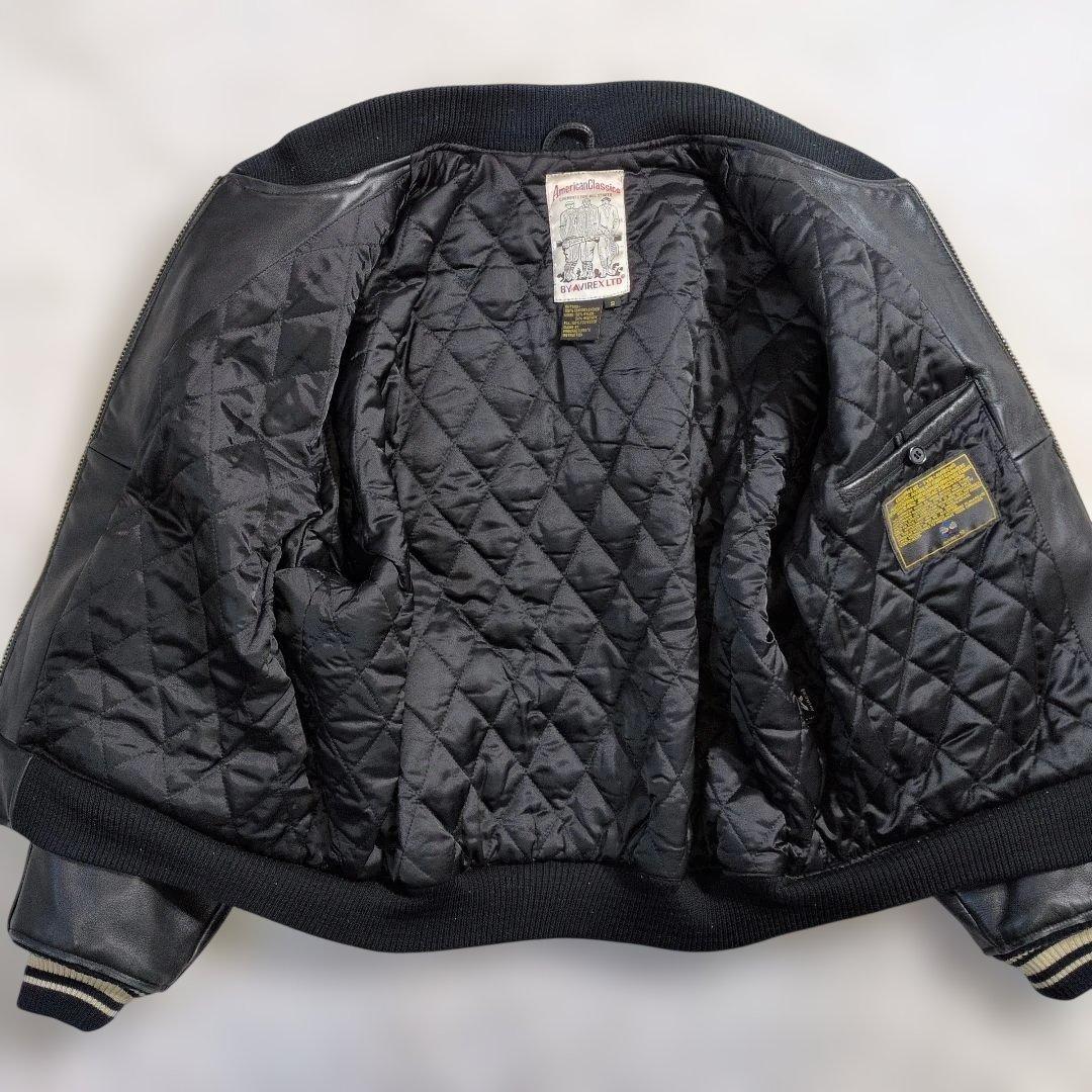アヴィレックス レザー スタジャン S表記(M〜L相当) キルティング 超良品