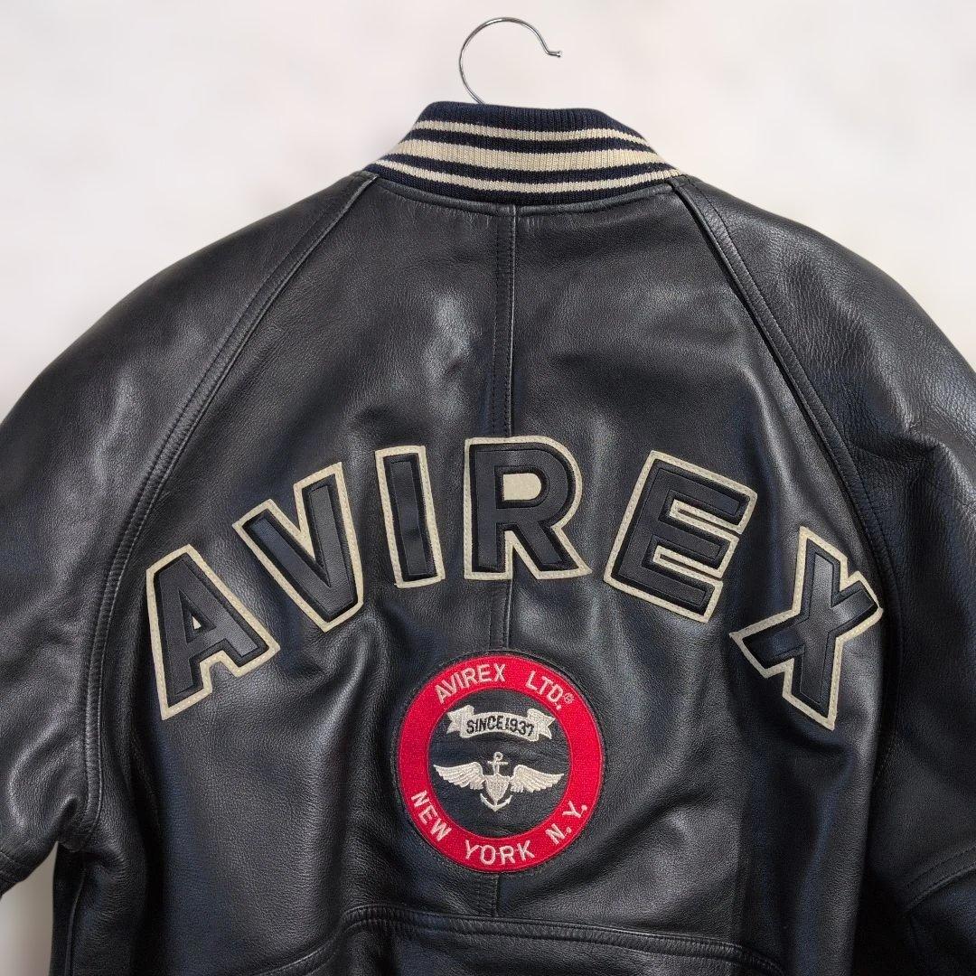 アヴィレックス レザー スタジャン S表記(M〜L相当) キルティング 超良品