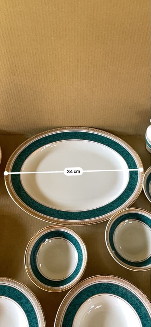 023ロイヤルドルトン プレートセット金彩　   未使用