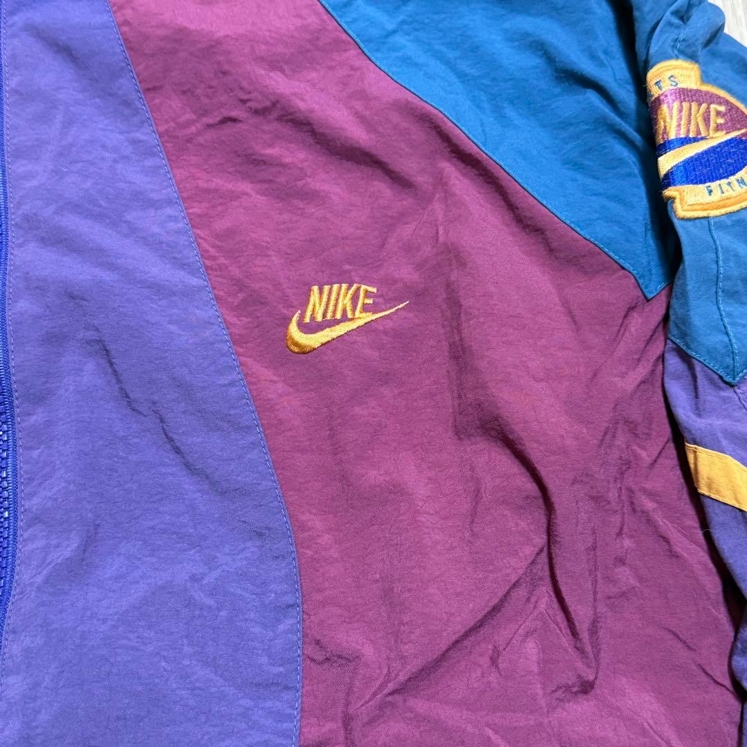 90s NIKE ナイロンジャケット ナイキ vintage 銀タグ 刺繍ロゴ