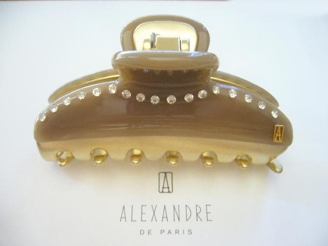 ☆新品☆アレクサンドルドゥパリ●希少✨限定色✨クリスタル付きヘアクリップ/M