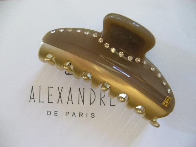 ☆新品☆アレクサンドルドゥパリ●希少✨限定色✨クリスタル付きヘアクリップ/M