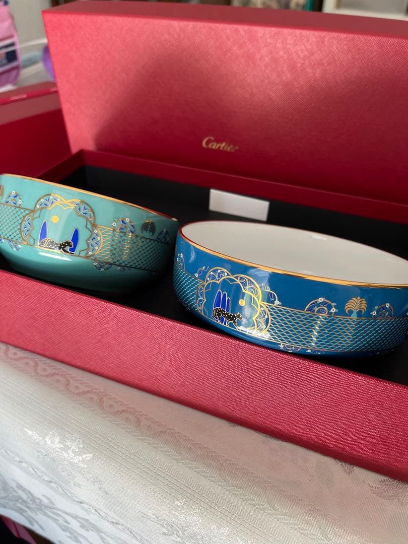 Cartier パンテール ドゥ カルティエ ボウル2個セット  ポーセリン