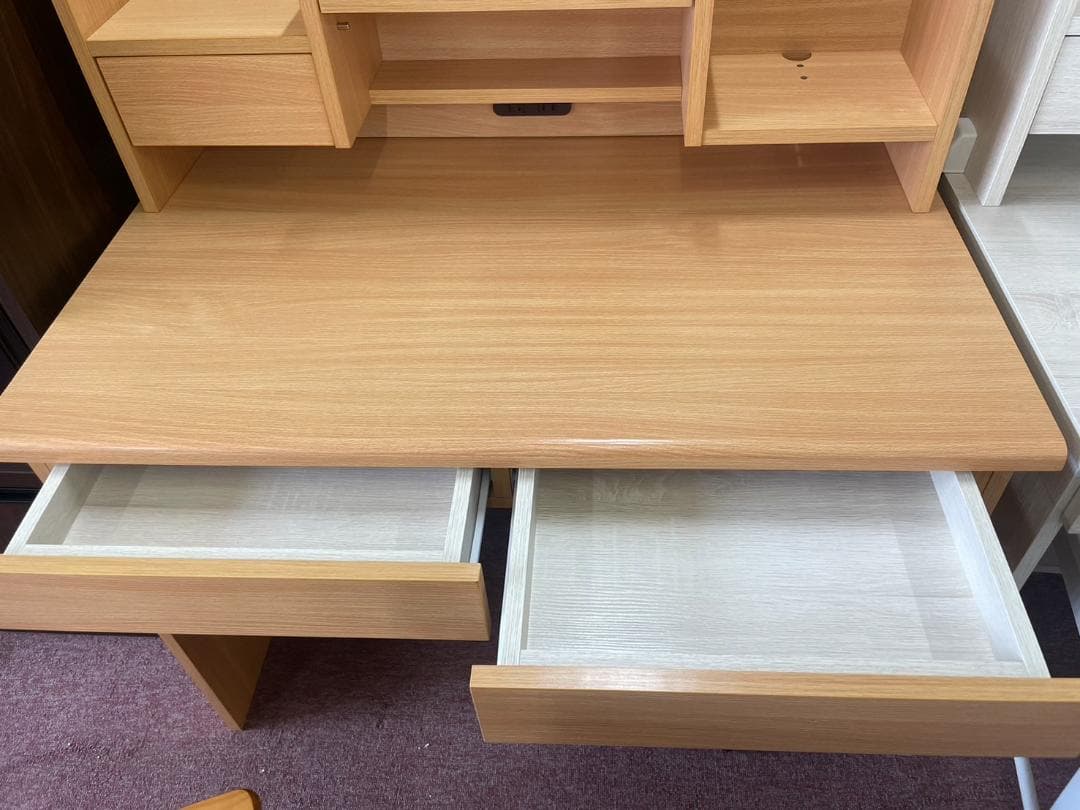 【新品】学習机　4点セット　学習デスク　デスクセット　勉強机　ナチュラル　北欧