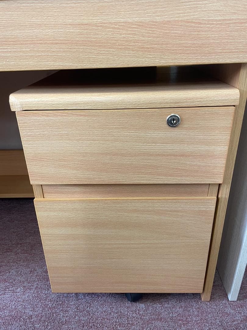 【新品】学習机　4点セット　学習デスク　デスクセット　勉強机　ナチュラル　北欧