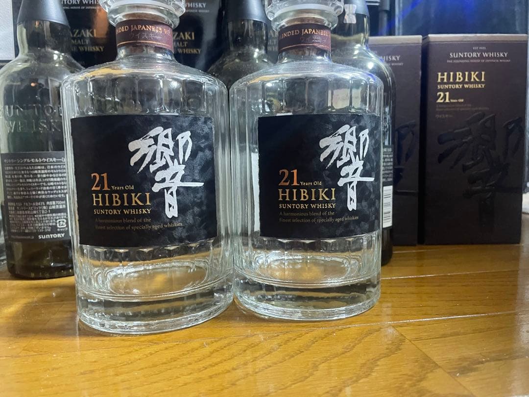 The Macallan 18年 & 山崎 18年 & 響 21年 の空瓶、空箱