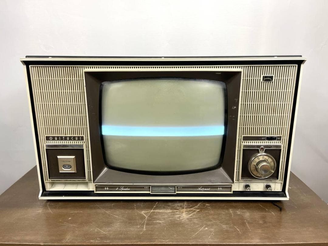【稀少/通電OK】HITACHI ST-3200 アンティークテレビ インテリア