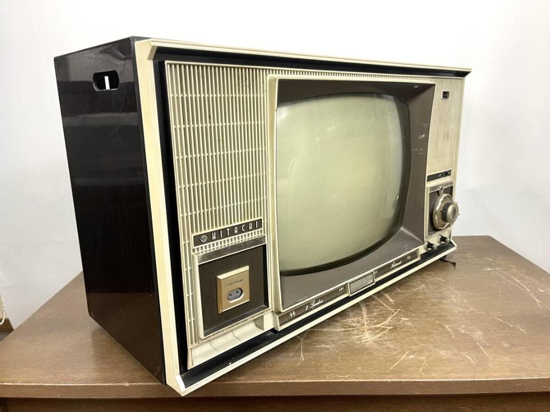 【稀少/通電OK】HITACHI ST-3200 アンティークテレビ インテリア