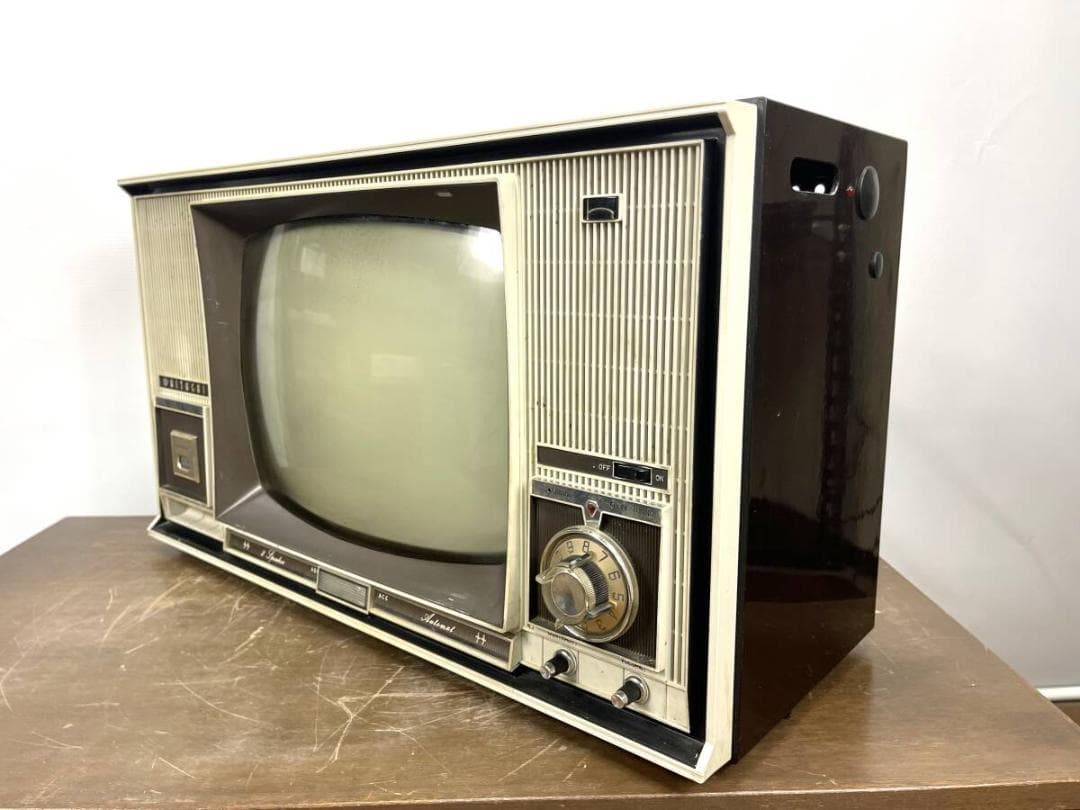 【稀少/通電OK】HITACHI ST-3200 アンティークテレビ インテリア