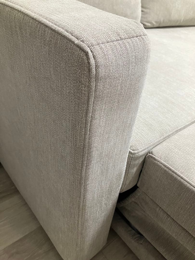 ニトリ 布張りカウチソファーベット(ノアーク2 GY)