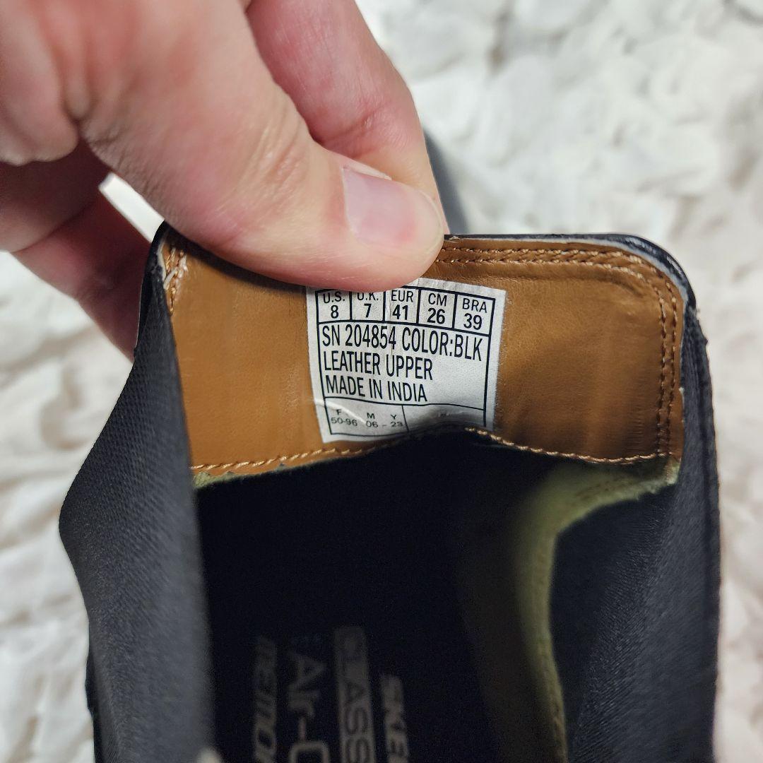 ガレ海未使用 スケッチャーズ ミラー ボリス サイドゴア レザー ブーツ