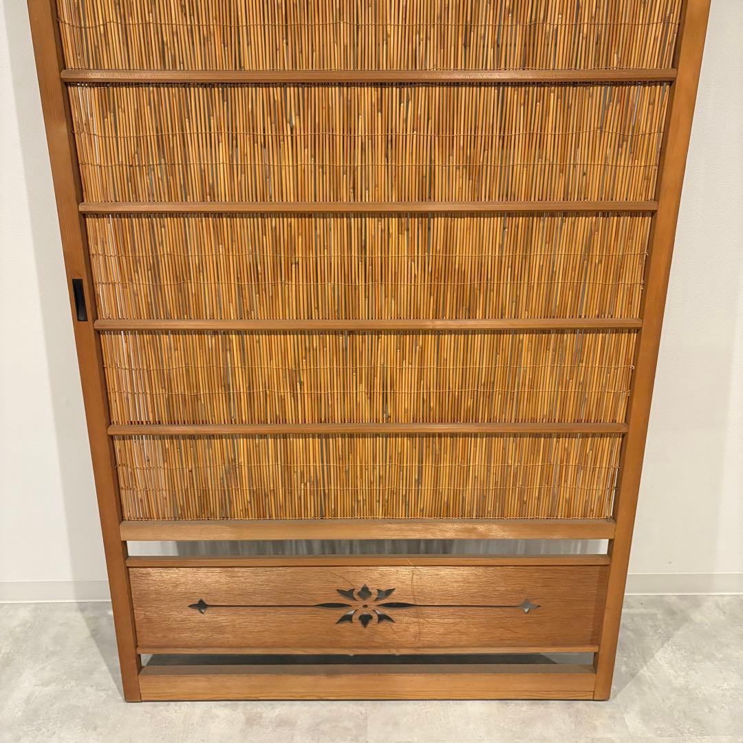 古い建具 1枚 簾戸 すど 葦戸よしど 夏障子 御簾戸　1/2