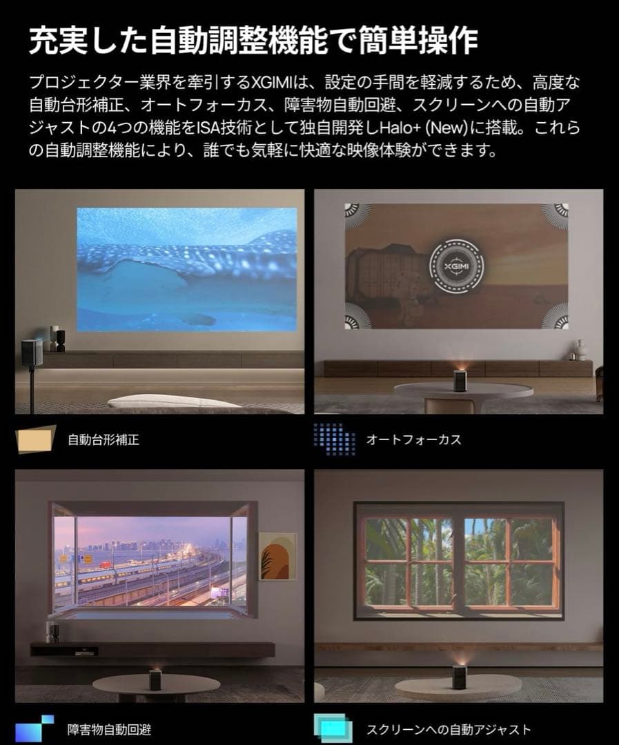 XGIMI Halo+（New） Netflix対応　スタンド付　プロジェクター