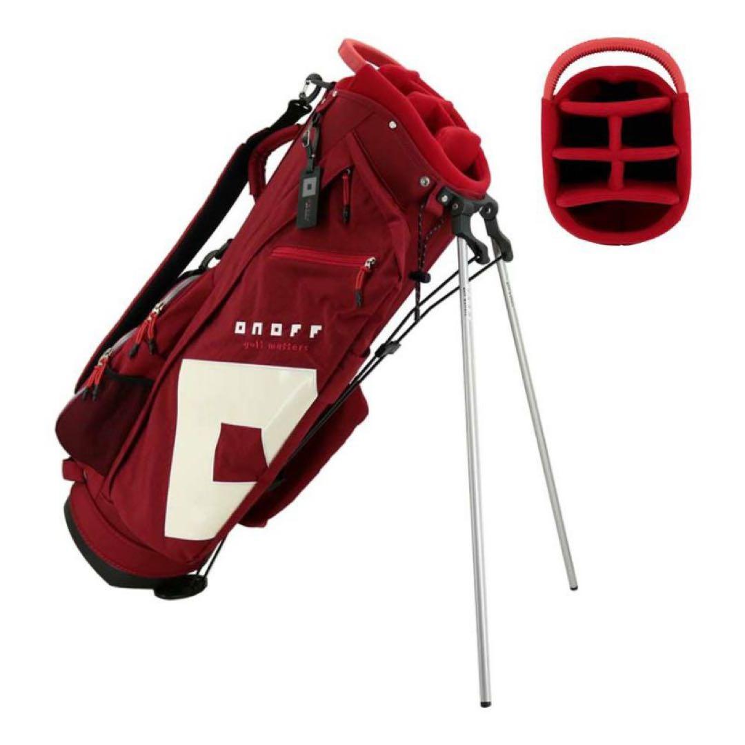 新品 ONOFF オノフ キャディバッグ スタンド OB0324 レッド
