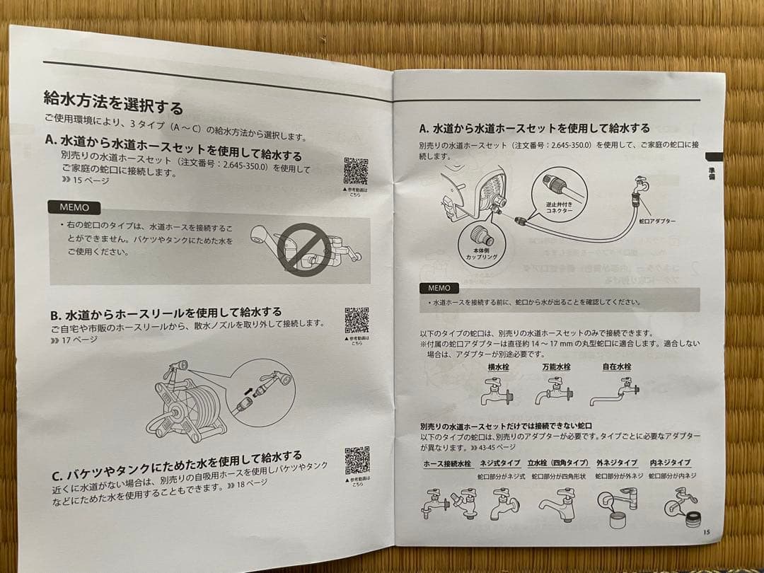 古*K様 KARCHER 高圧洗浄機 K2 本体　別売りの自吸用ホースとフィルタ
