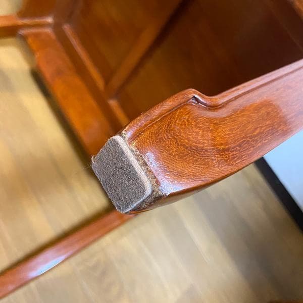 Y②高級 花梨？中国椅子 アンティーク風 インテリア 家具 木製 ひじ掛け 椅子