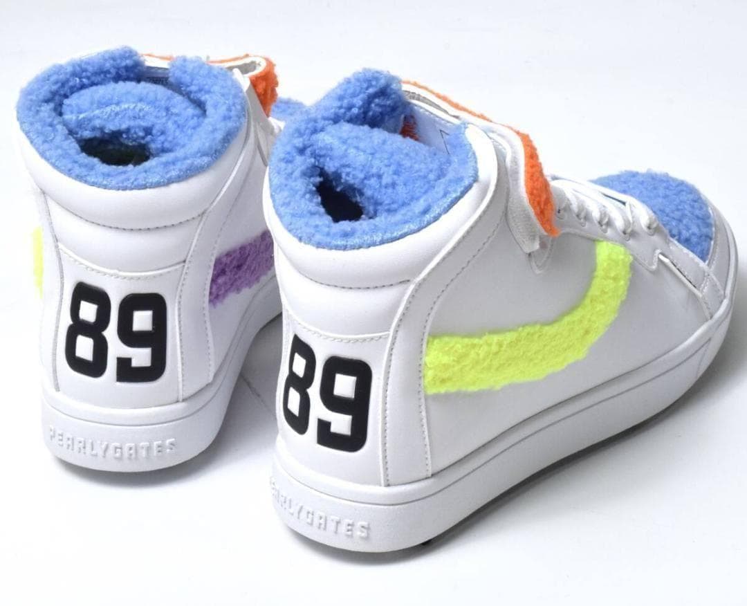 未使用4.1万 パーリーゲイツ ミドルカット ボア ゴルフシューズ 24cm