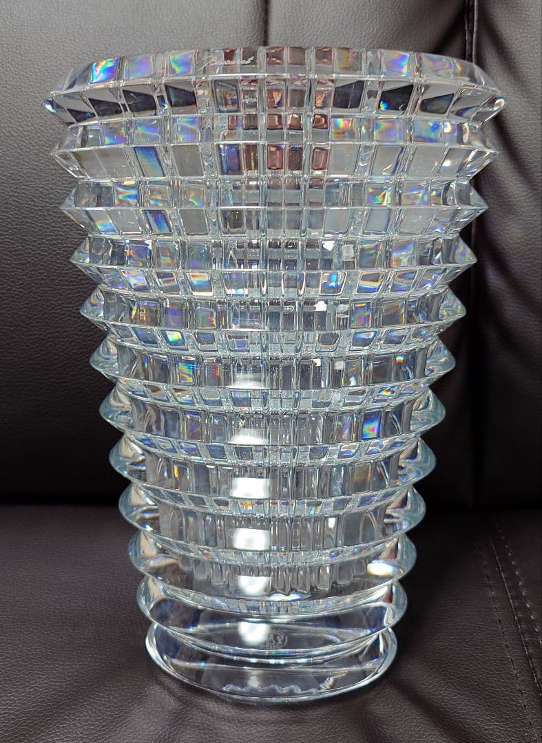 新品【バカラ】アイベース M 花瓶 楕円形 クリスタルガラス フラワーベース