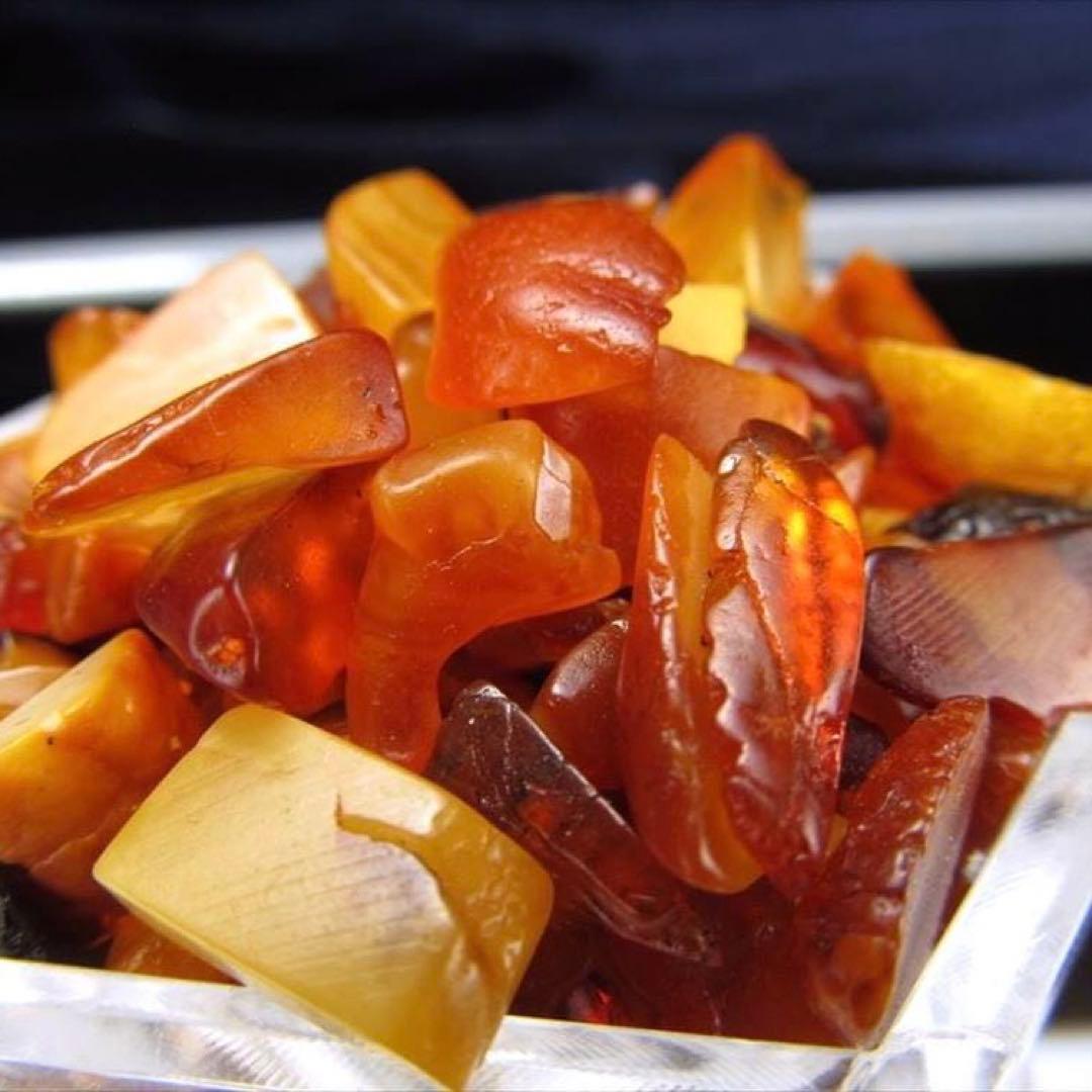 200★特選一品★希少☆AAA天然極上品【バルト海産MIXアンバー琥珀さざれ】❤️