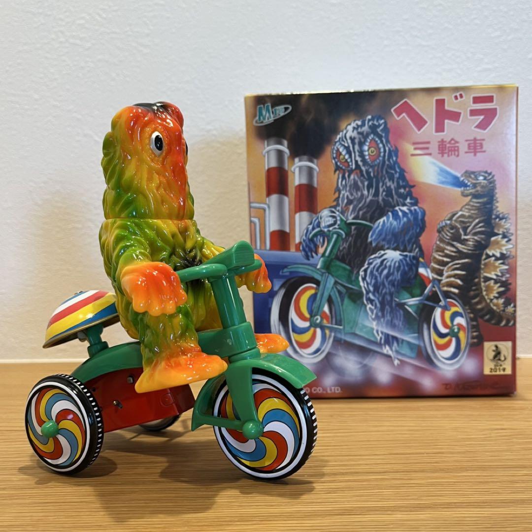 M1号 ヘドラ 三輪車 イエロー ソフビ ゴジラ マルサン ブルマァク