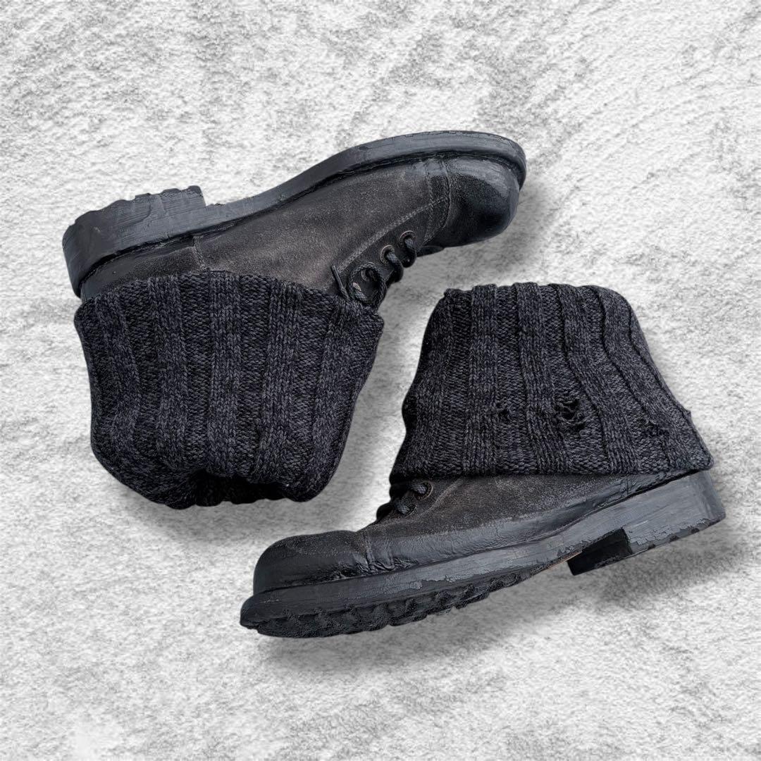 靴 2000s dolce&gabbana Knit docking boots