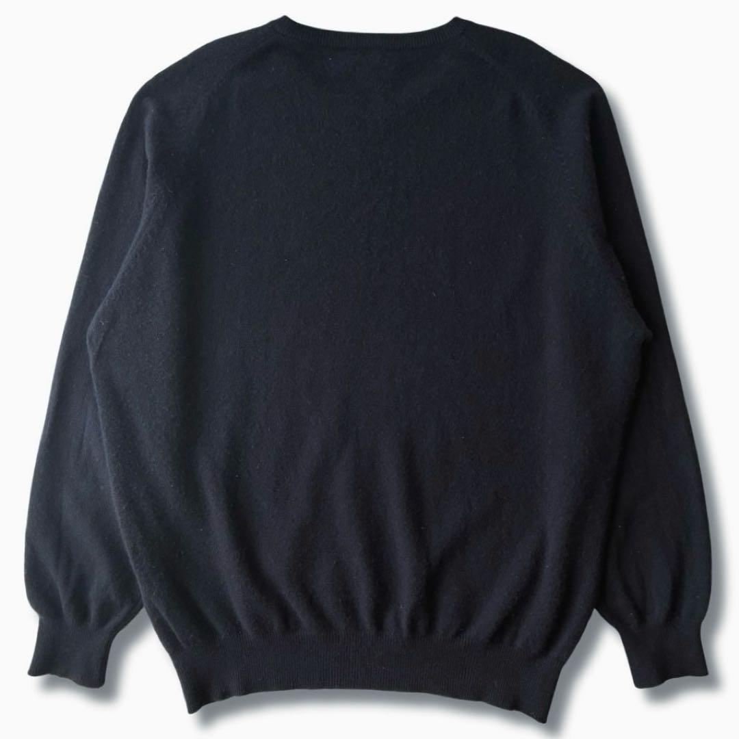 美品 カシミヤ LANDS ENDネイビー ニット クルーネック セーター L