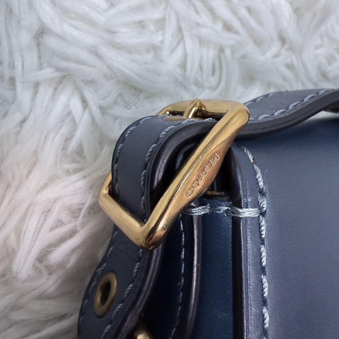 極美品 コーチ サドルバッグ クロスボディ ショルダーバッグ レザー 20115