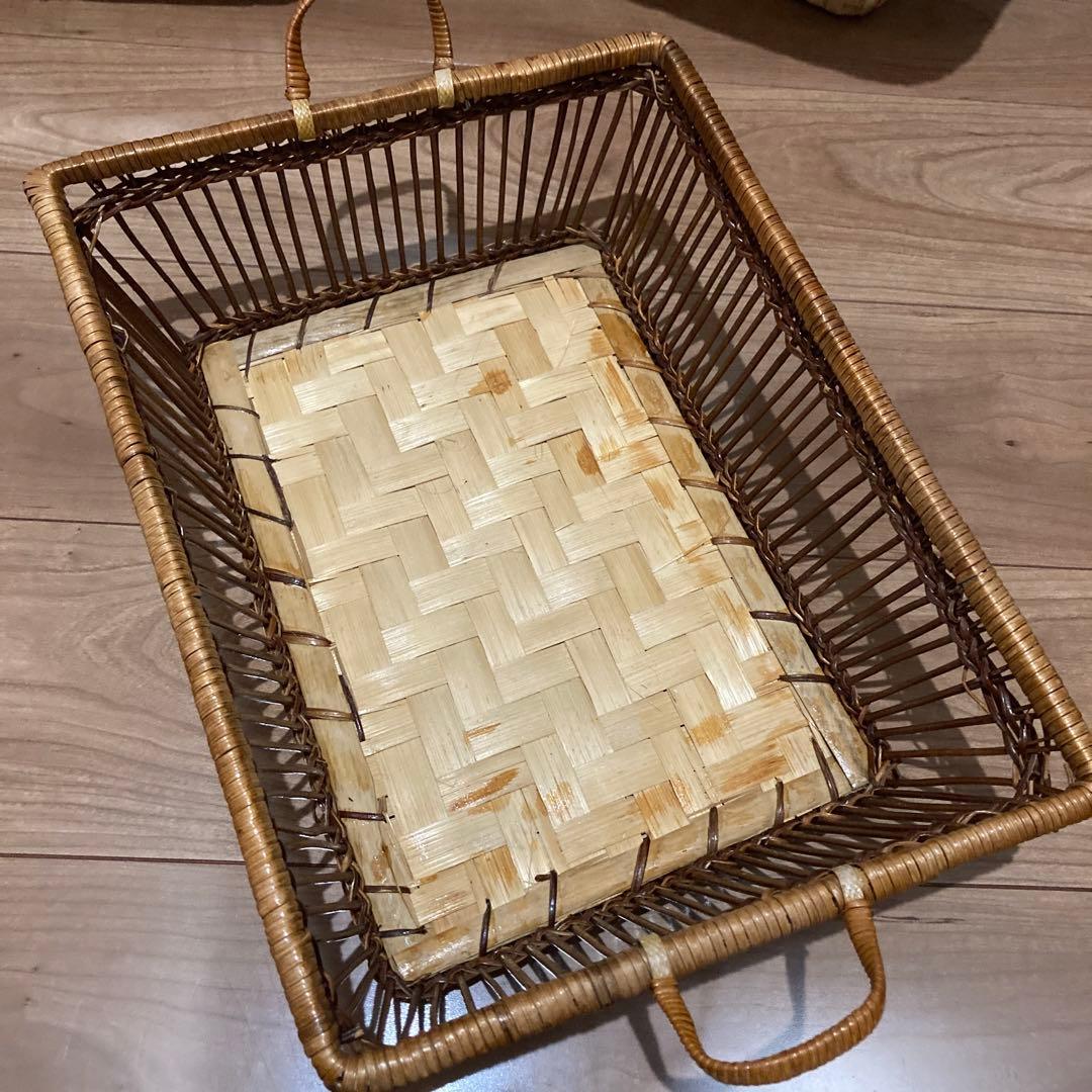 送料込み 匿名配送 籠 バスケット 雑貨 かご 収納 昭和 レトロ