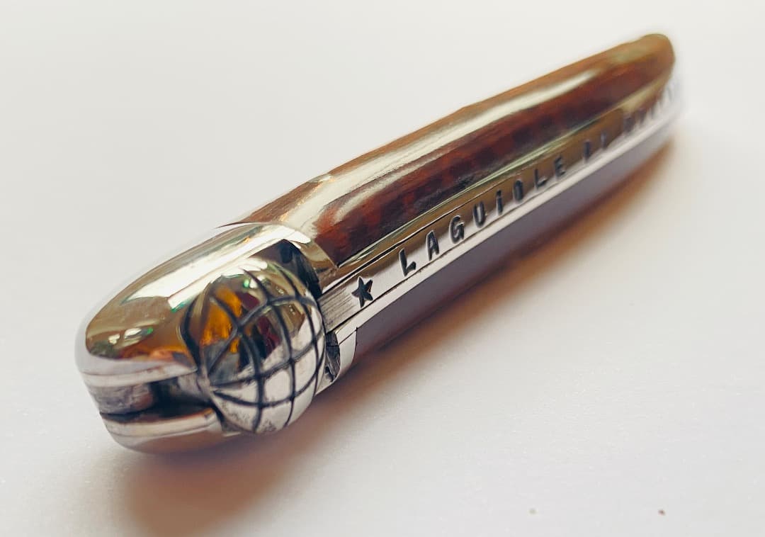 ライヨール ラギオール LOGマーク付 フォールディングナイフ 折りたたみ 茶色