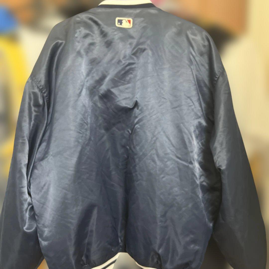 Yankees サテンジャケット ネイビー