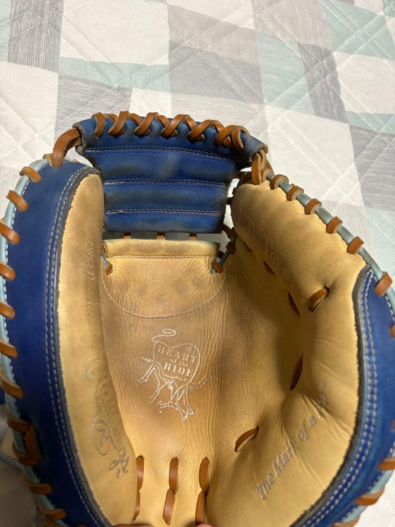 Rawlings 軟式野球グローブ ベージュ/ブルー