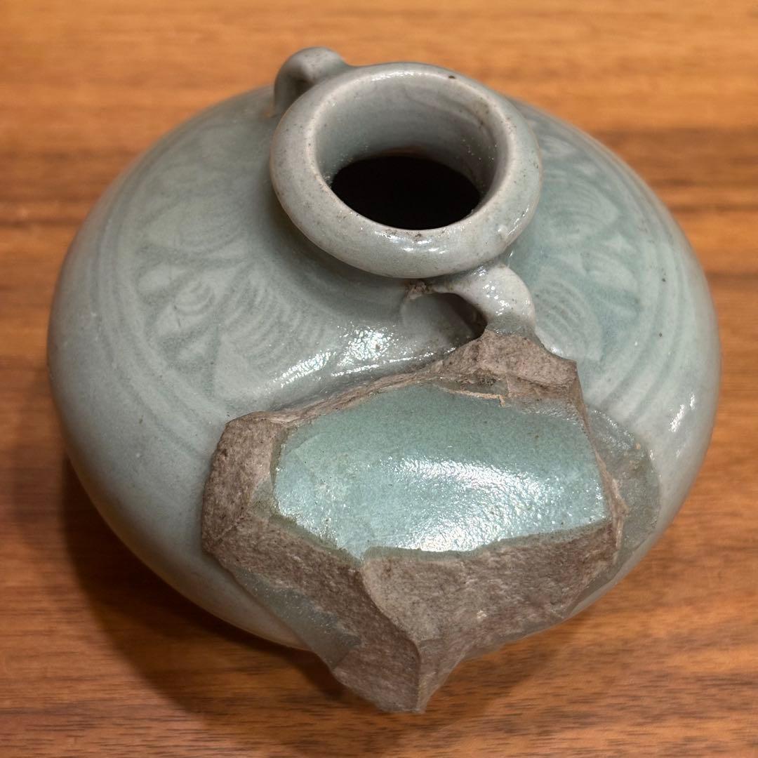 中国で購入　焼き物　青磁