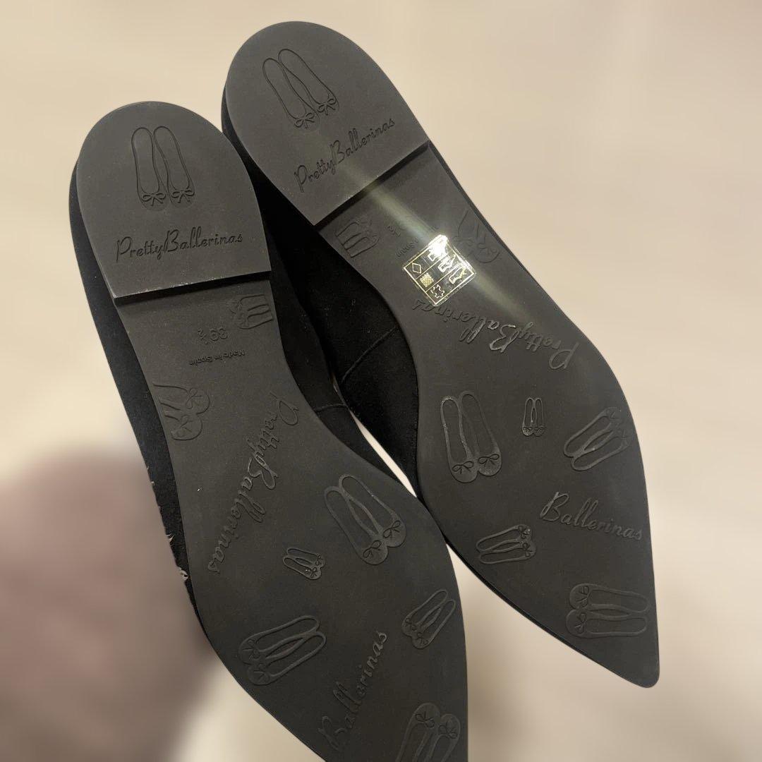 ❤️Pretty Ballerinas 黒 タッセル フラットシューズ