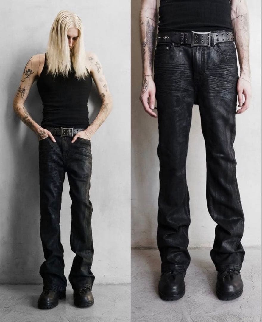 パンツ Hand Waxed Flared Denim W28