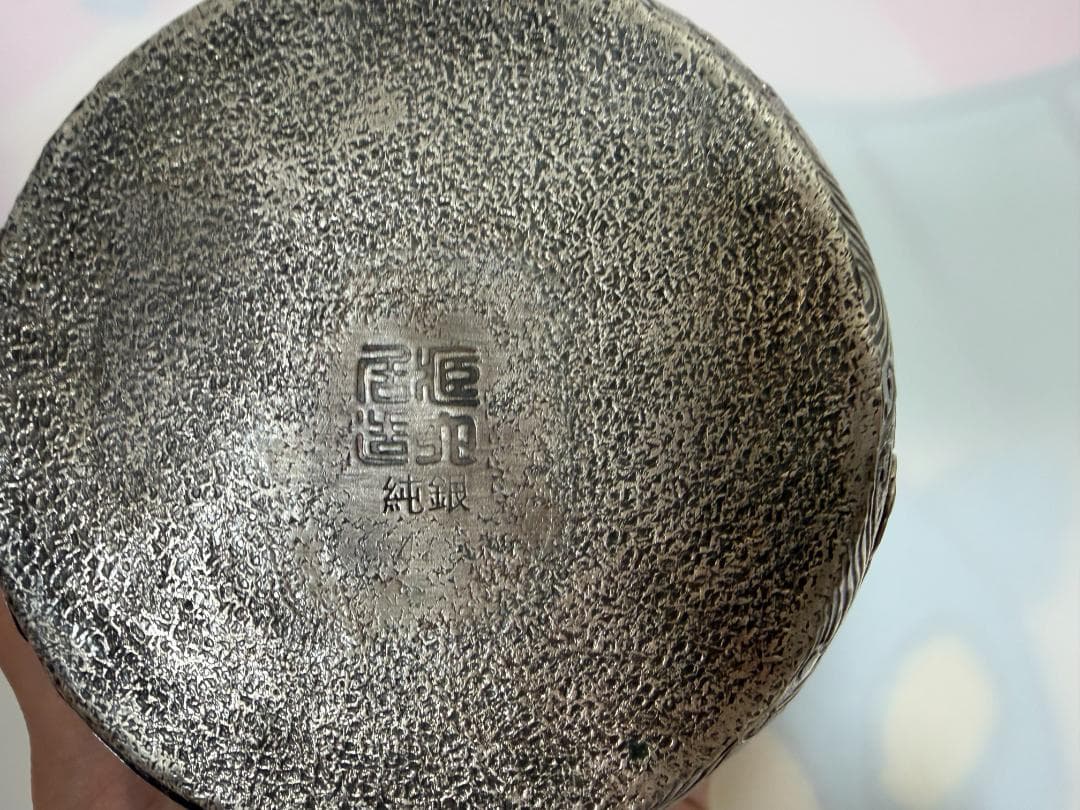 純銀製 龍文彫り 急須 銀瓶 煎茶道具