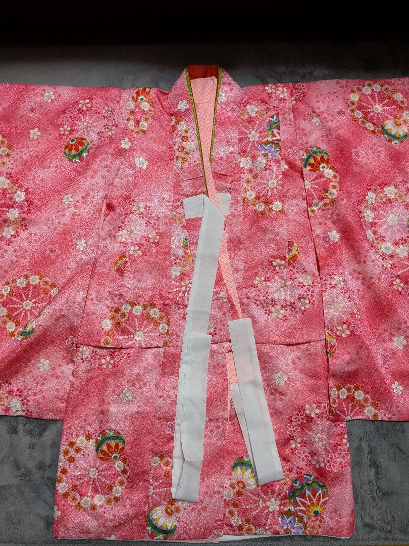 七五三 伝統的衣装 ピンク 花柄