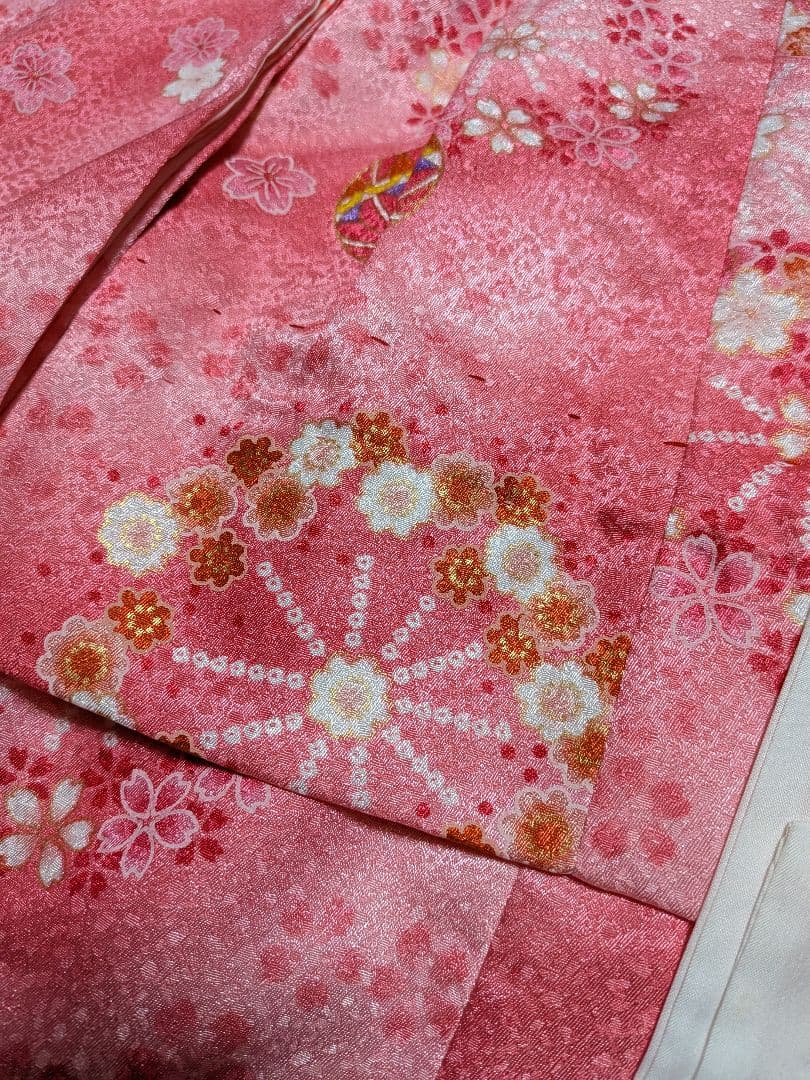 七五三 伝統的衣装 ピンク 花柄