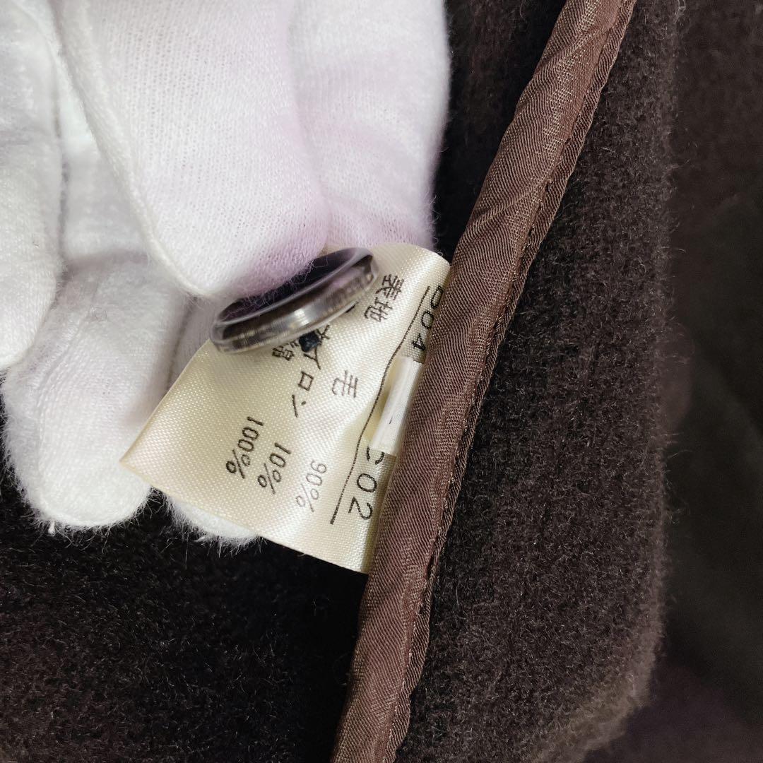 美品　パパス　オーバーサイズ　ウール　ダッフルコート　ロゴワッペン付　M