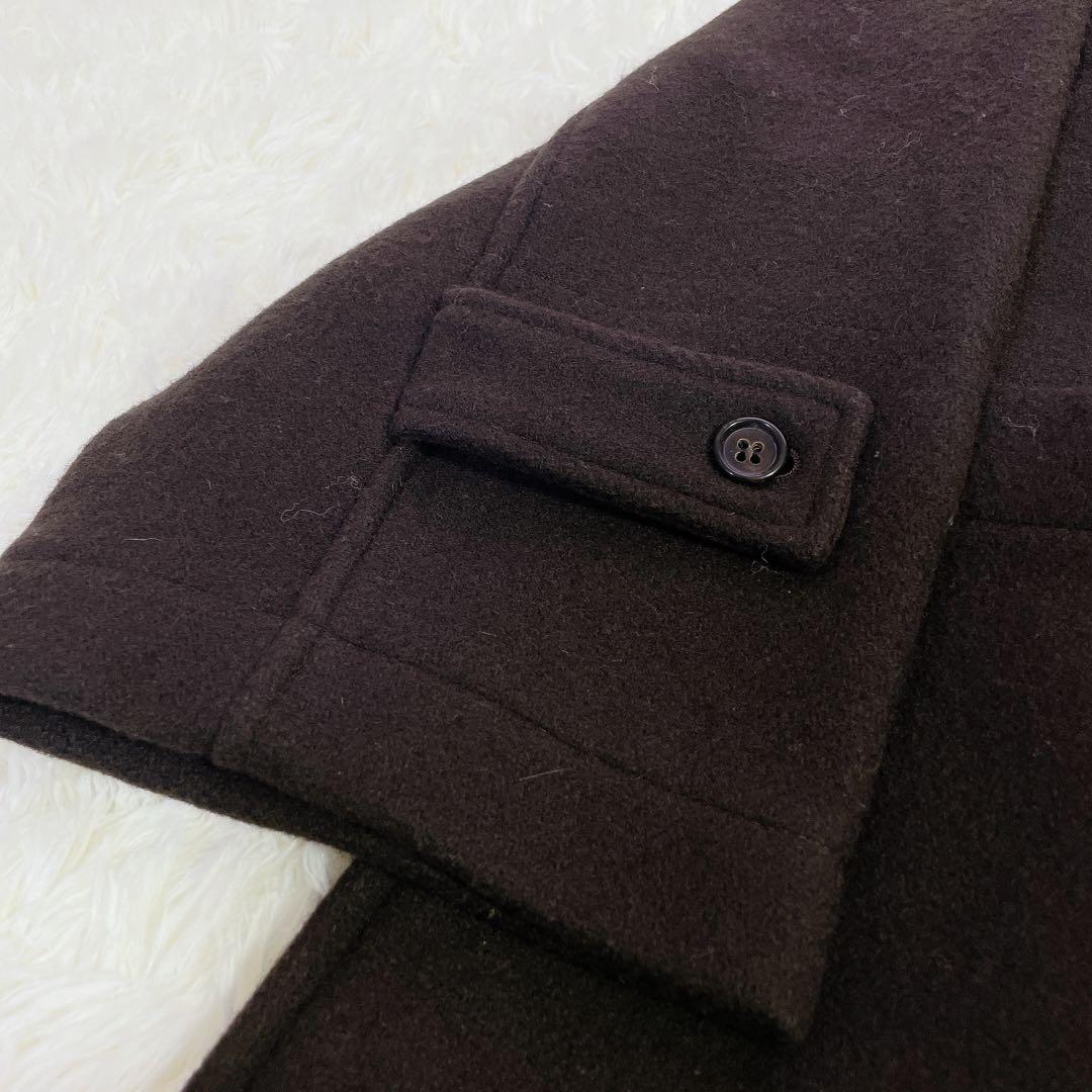 美品　パパス　オーバーサイズ　ウール　ダッフルコート　ロゴワッペン付　M