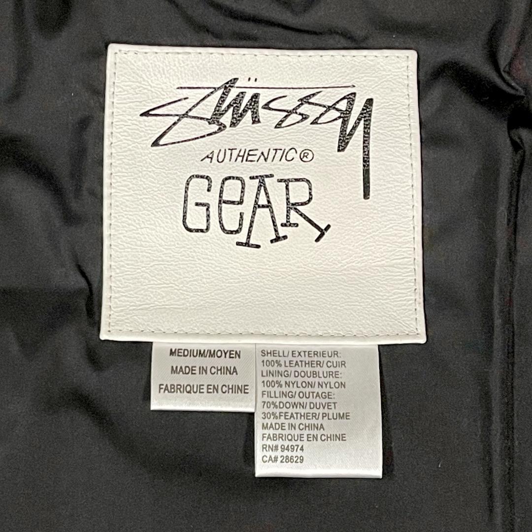 【未使用】Stussy Authentic Gear レザーダウンジャケット