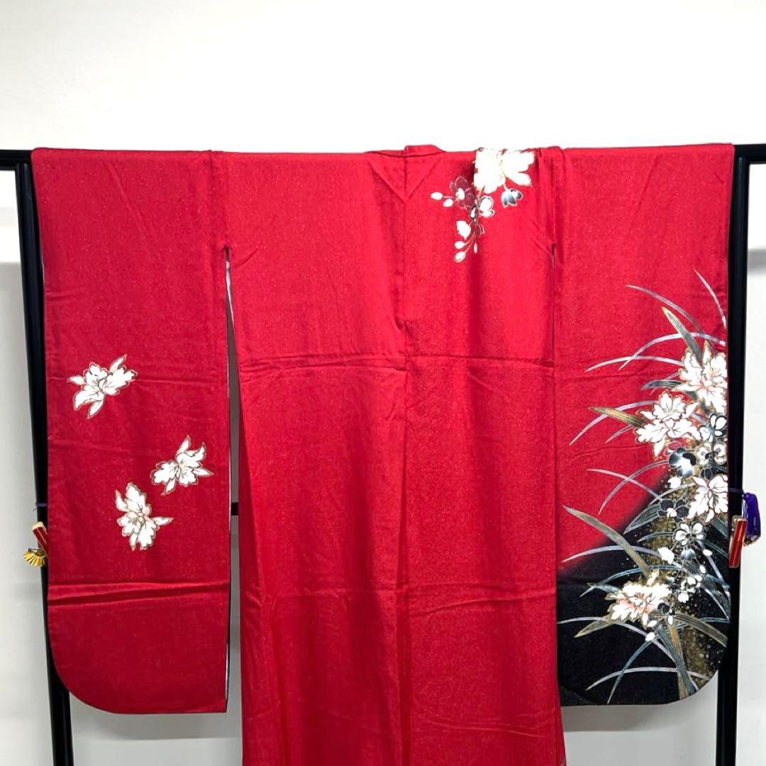 振袖　金彩　金通し　花模様　グラデーション　晴れの日　成人式　着物　039k