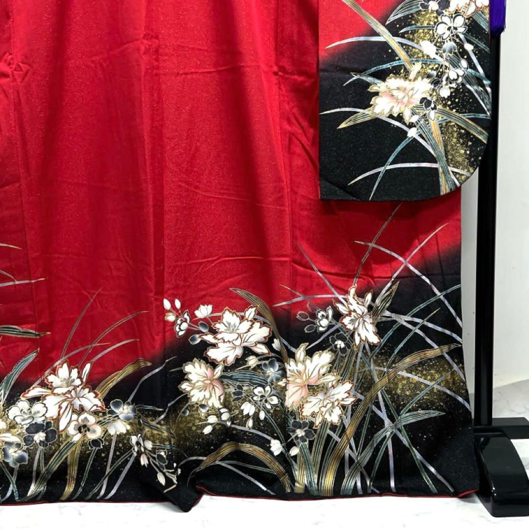 振袖　金彩　金通し　花模様　グラデーション　晴れの日　成人式　着物　039k
