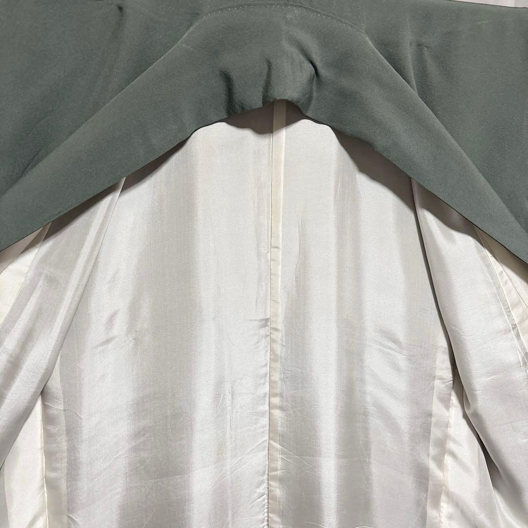 未使用近い　美品　袷　正絹　縮緬　色無地　フルセット　西陣唐織漆箔袋帯