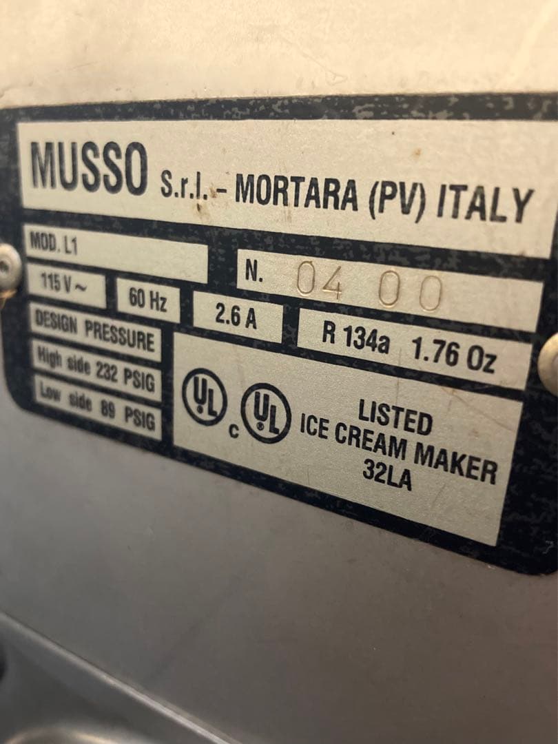 【値下げいたします】 Musso MINI Ice Cream Machine
