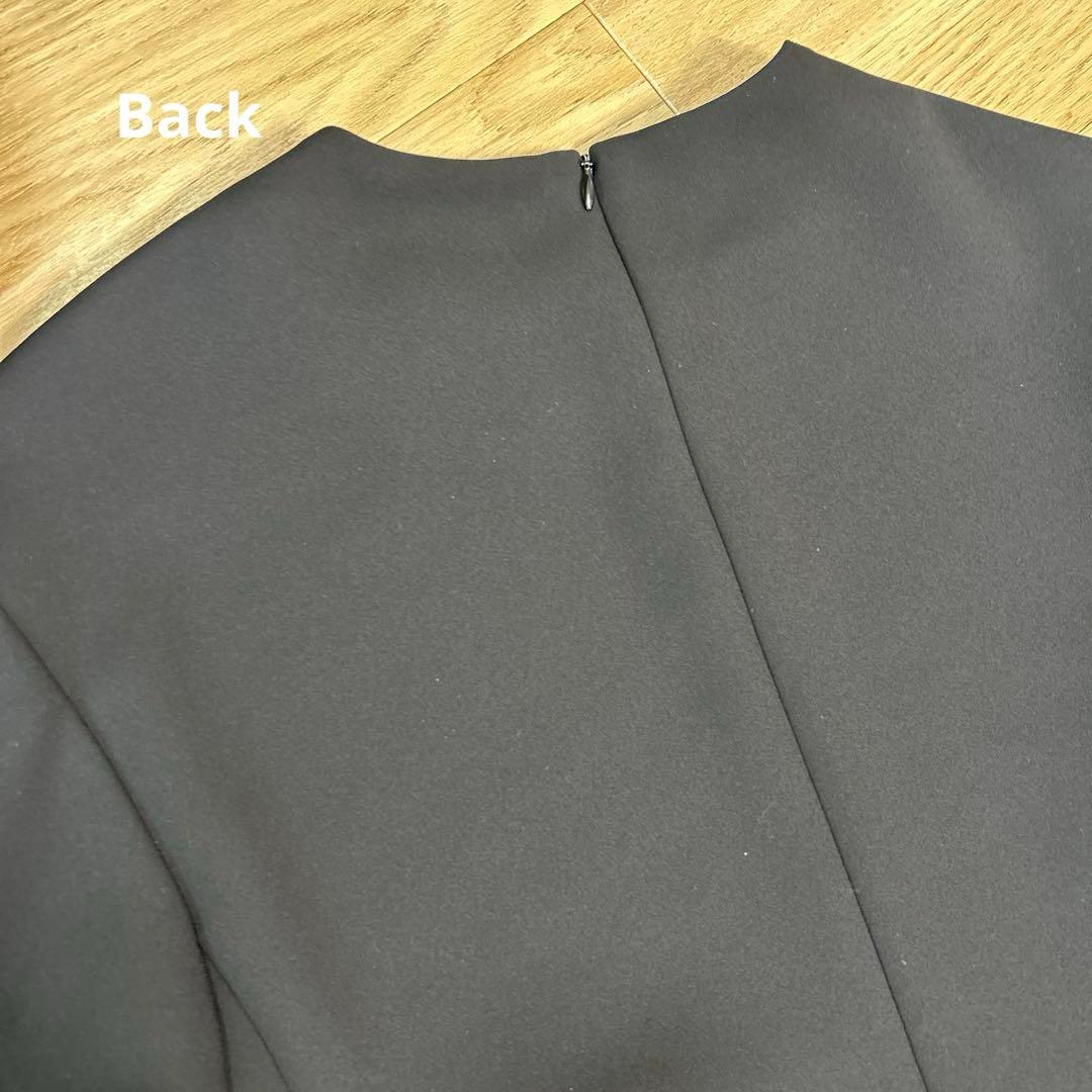 ADOREアドーア　クリアボンディングブラウス　38　長袖　フレアシルエット