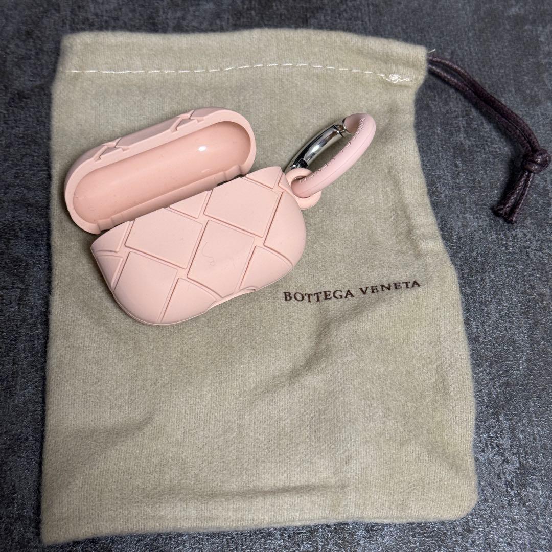 airpods pro ケース Bottega カラビナ カメオ ピンク