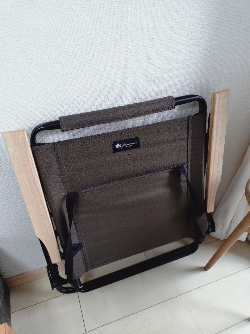 【柘榴】LOGOS グランベーシック 折りたたみチェア　カーキブラウン