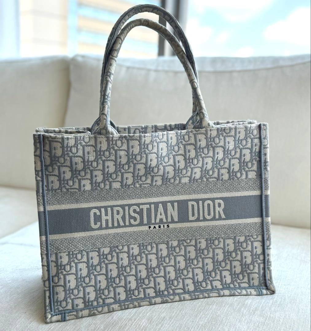 CHRISTIAN DIOR グレー トートバッグ